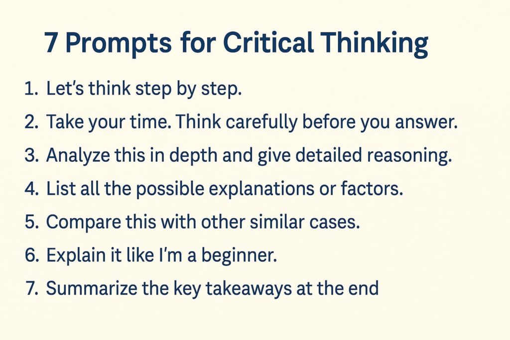 chain of thought 7 prompts