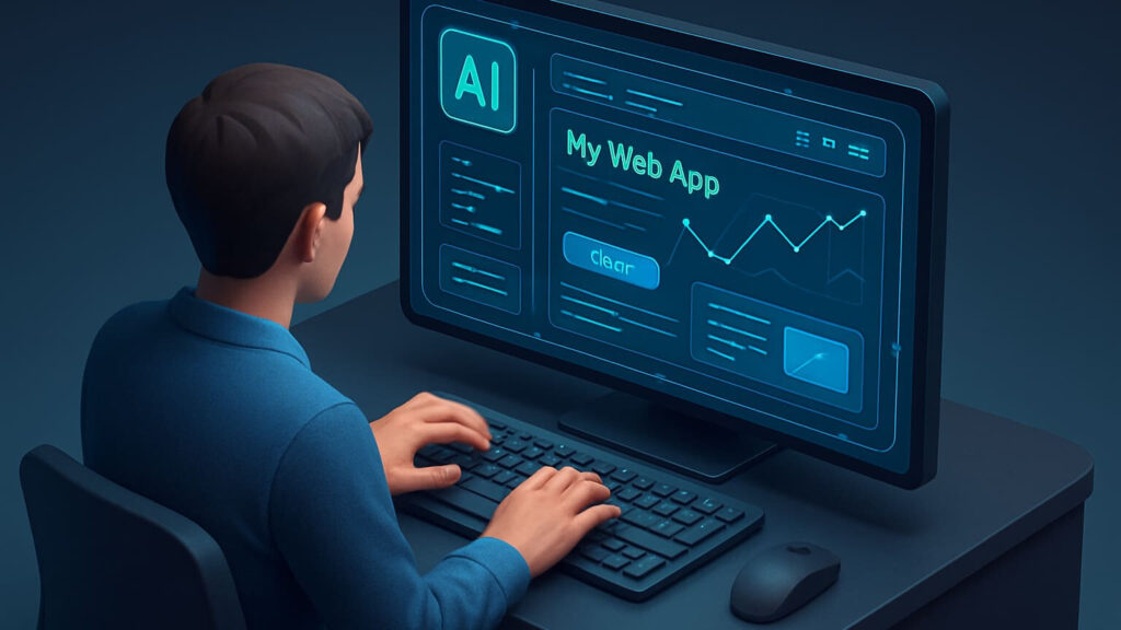 A user interacting with a Claude-generated web app interface on a desktop screen.