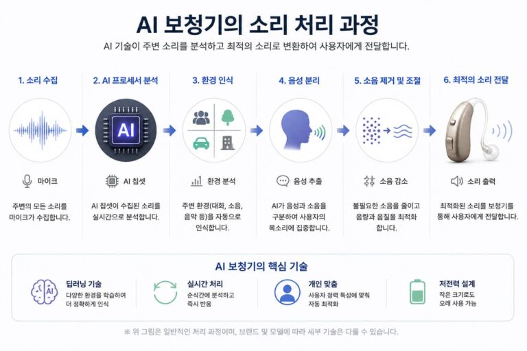 최신 보청기는 어떻게 AI를 사용할까? 2026년 기술부터 구매 기준까지